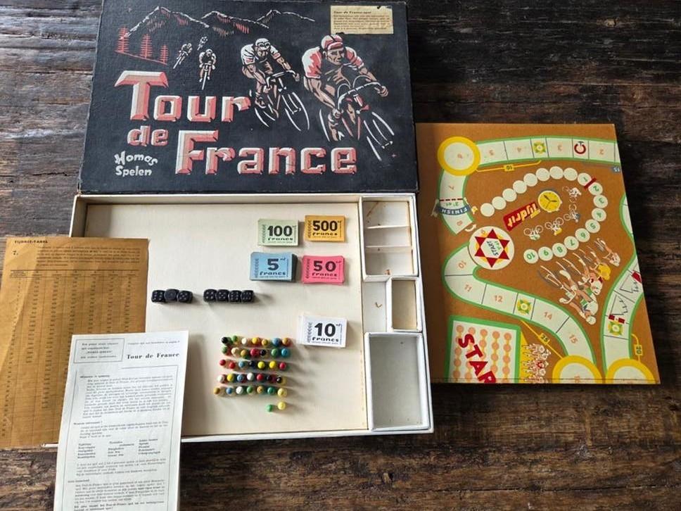 Zeldzaam Homas Tour de France bordspel jaren '60 compleet, Hobby en Vrije tijd, Gezelschapsspellen | Bordspellen, Ophalen of Verzenden