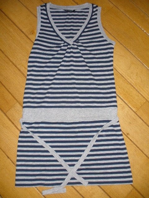 HEMA jurk grijs blauw streep maat M, Maat 38/40 (M), Blauw, Ophalen of Verzenden, Zo goed als nieuw