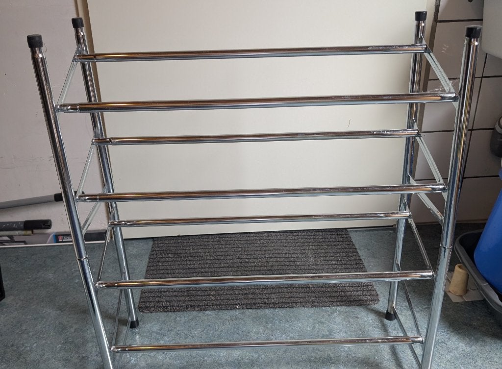 Metalen schoenenrek stapel/uitschuifbaar(60 cm tot 116 cm), Huis en Inrichting, Ophalen, Zo goed als nieuw