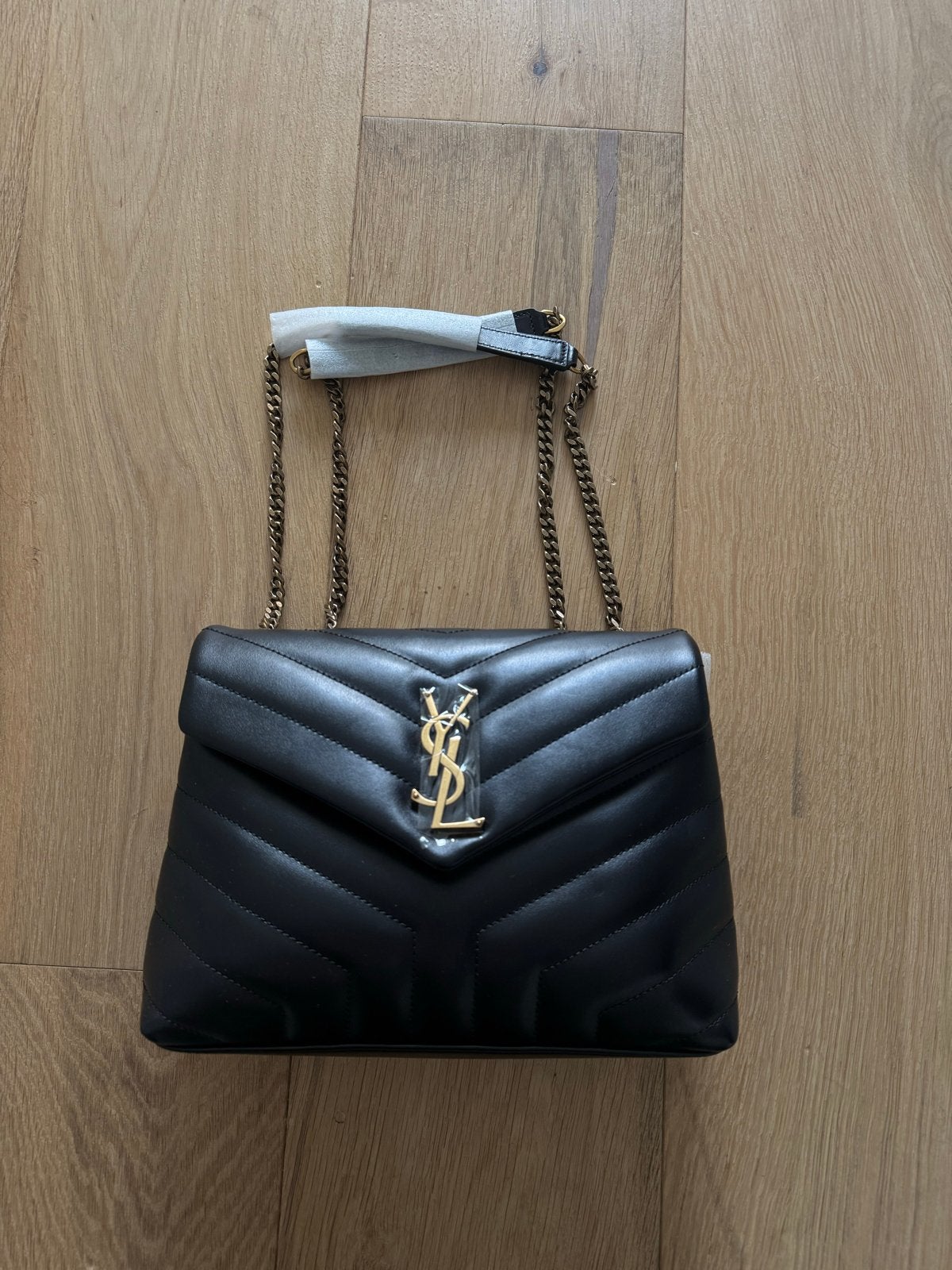 Saint Laurent Puffer Zwart Leer Schoudertas, Ophalen of Verzenden, Zo goed als nieuw, Zwart, Schoudertasje
