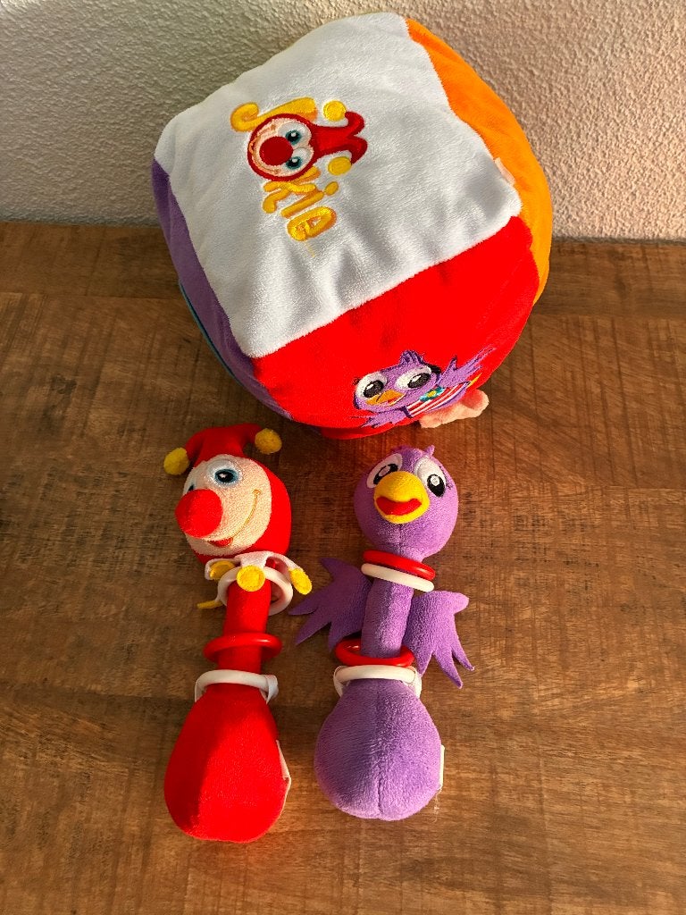 Efteling pakket Jokie en Jet rammelaars en knuffelkubus ZGAN, Kinderen en Baby's, Speelgoed | Babyspeelgoed, Ophalen of Verzenden