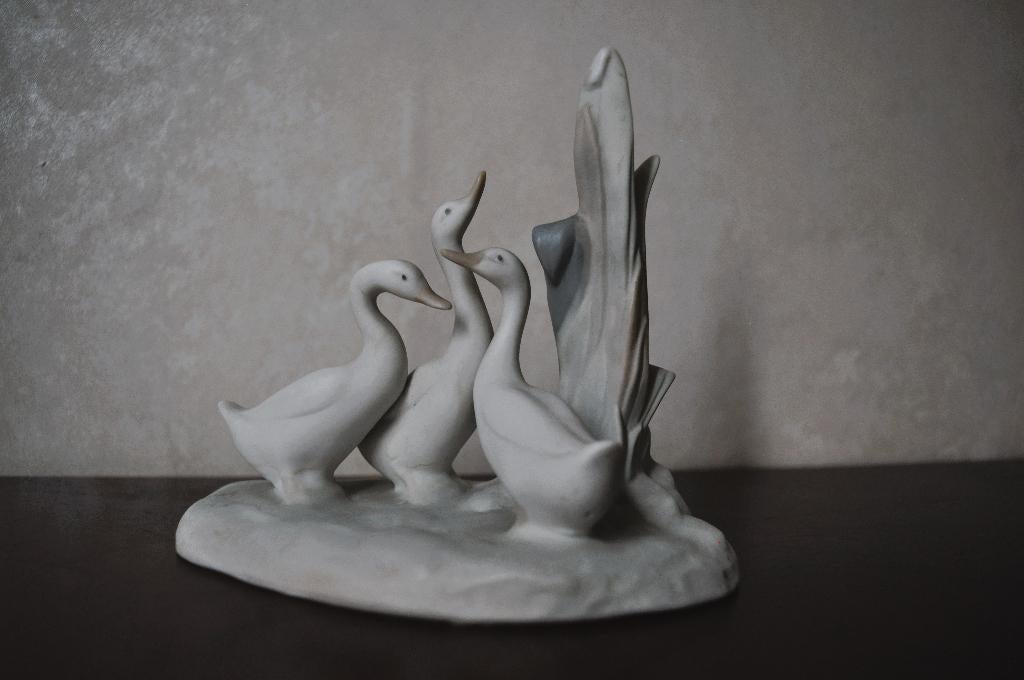 Vintage Beeldje Gans Ganzen Nao Porselein 1980 13 cm, Ophalen