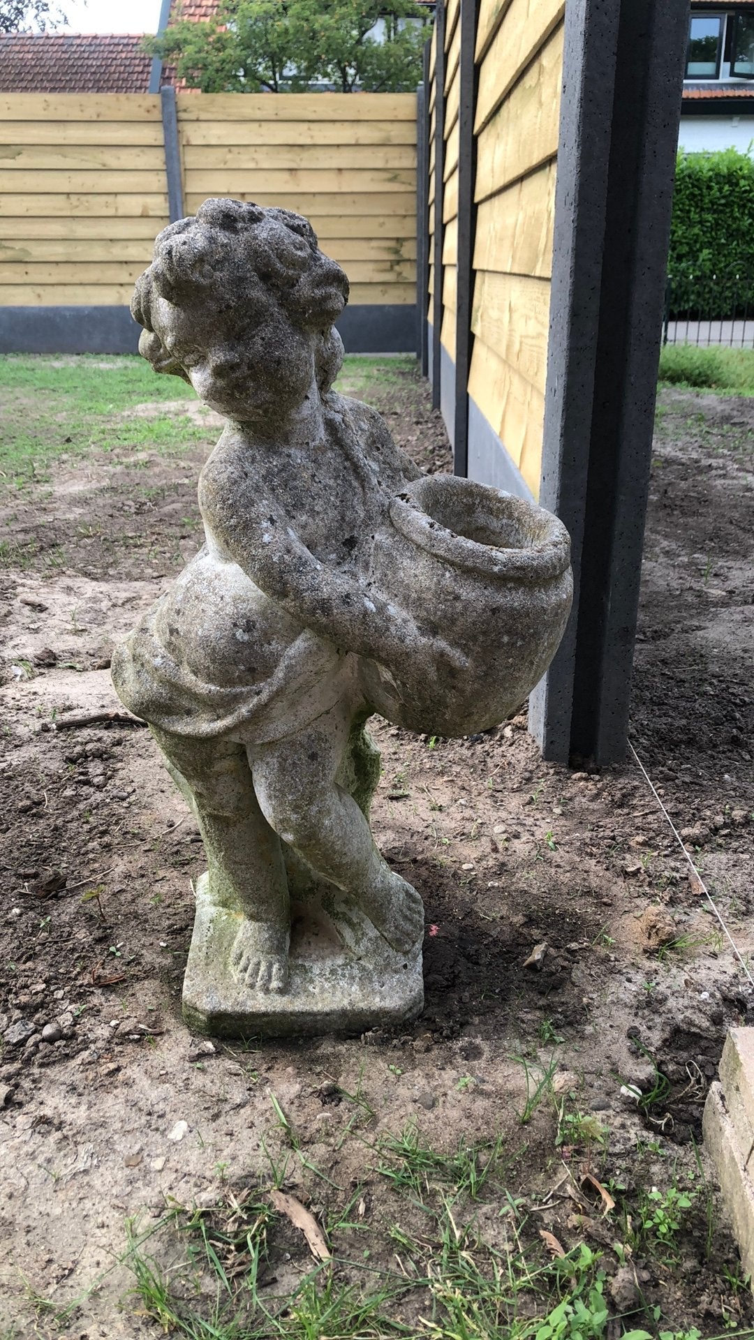 Betonnen tuinbeeld, Tuin en Terras, Tuinbeelden, Ophalen, Gebruikt, Beton, Mensenbeeld