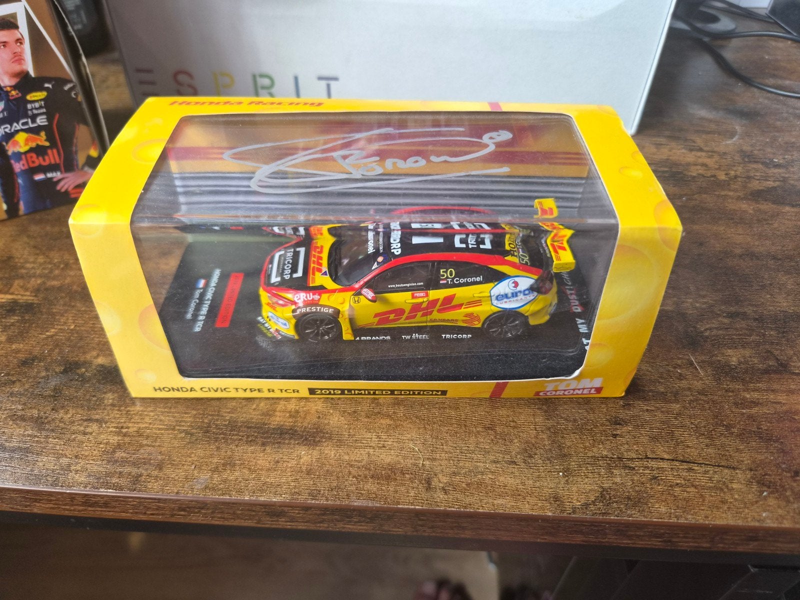Tom Coronel Honda Civic Type R 2019 WTCC 1/43 Gesigneerd, Ophalen of Verzenden, Zo goed als nieuw, Auto
