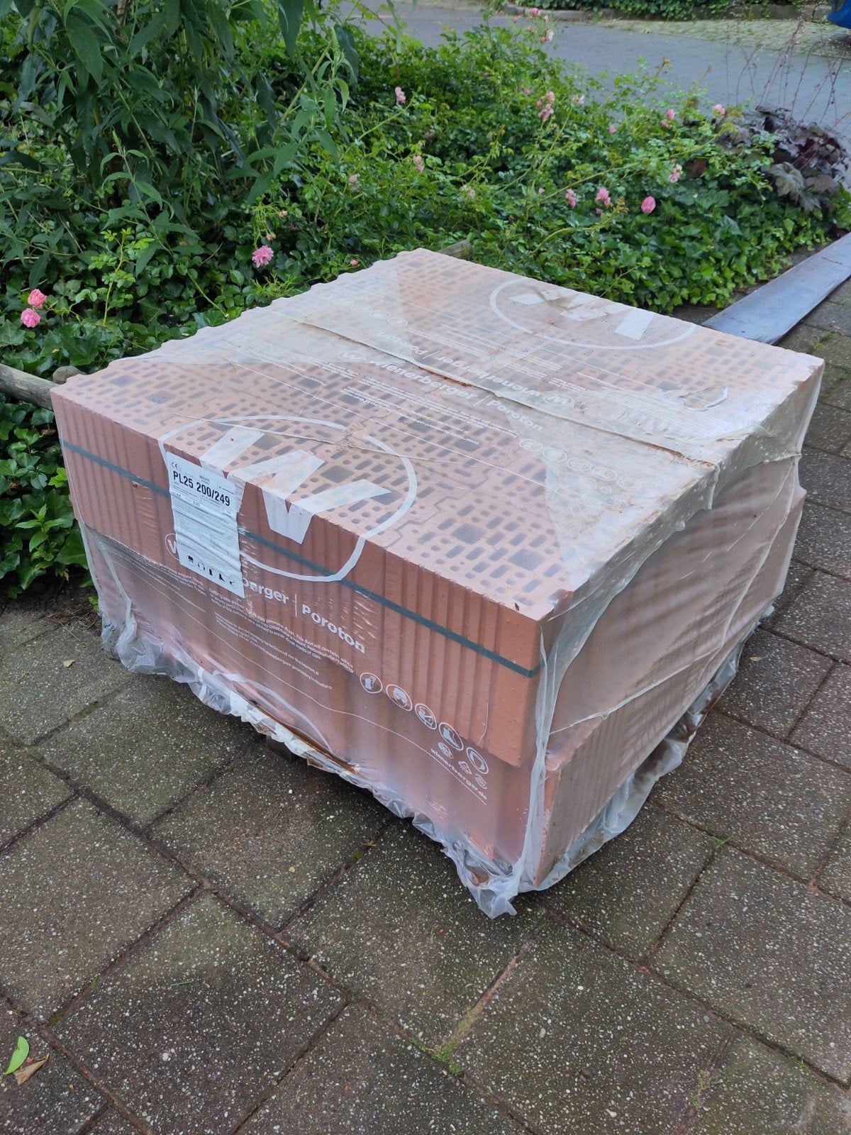 Porotherm PL25 bouwblokken 1 pallet, Doe-het-zelf en Verbouw, Metselstenen, Nieuw, Overige typen, Ophalen
