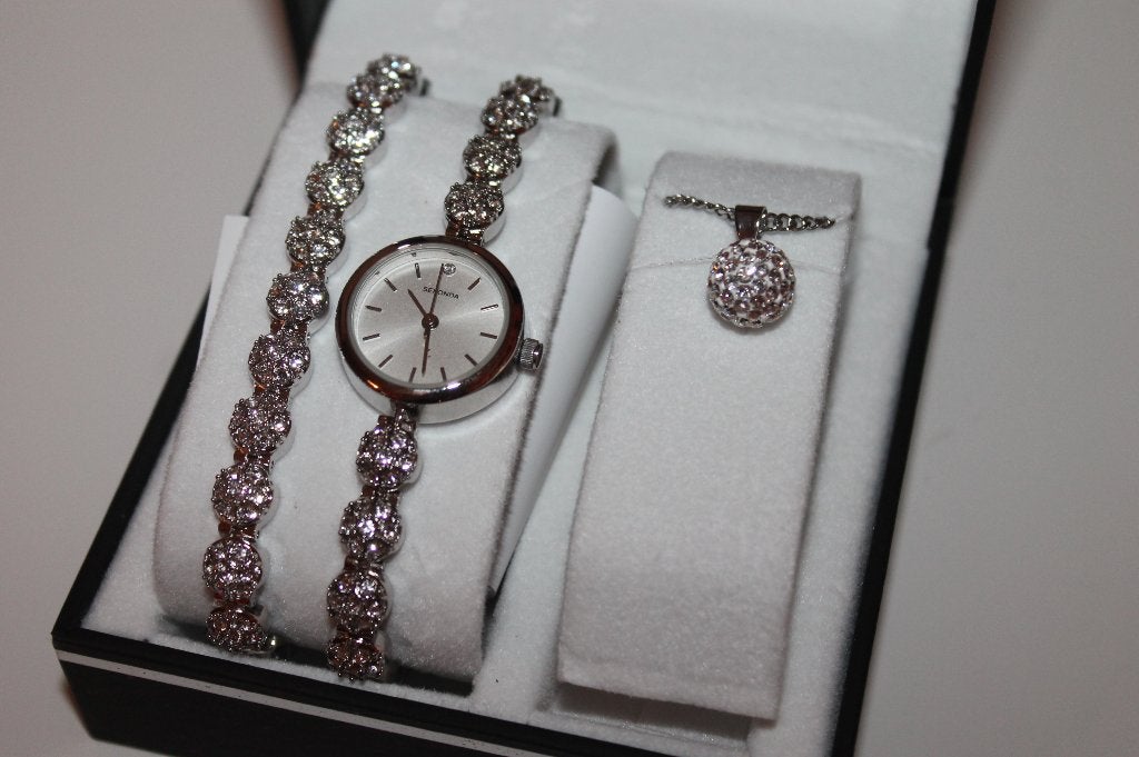 Nieuw Sekonda gift set - zilver armband horloge ketting, Overige merken, Staal, Polshorloge, Nieuw