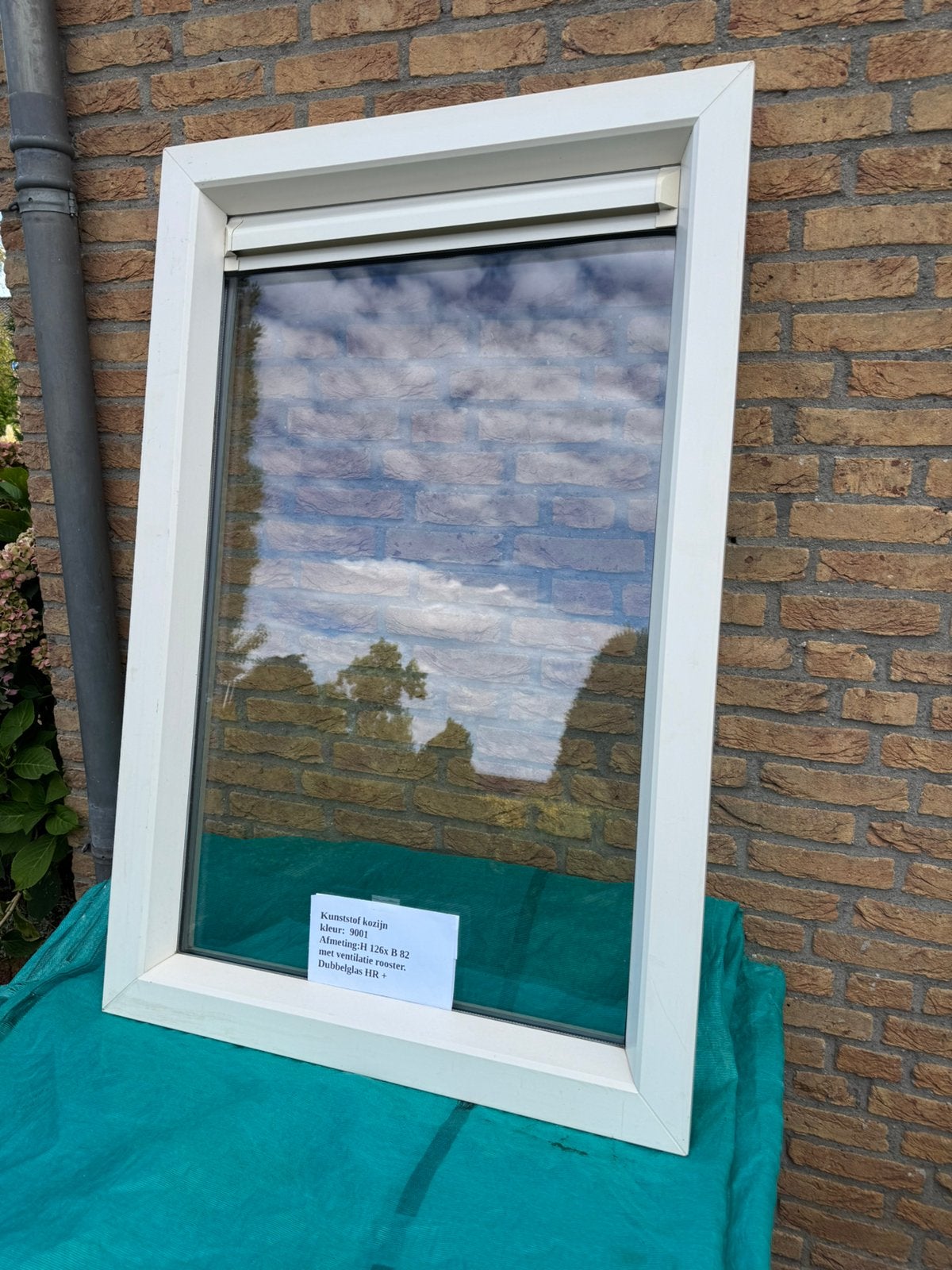 Kunststof kozijn met dubbelglas HR+, Doe-het-zelf en Verbouw, Ophalen, Kunststof, Gebruikt, Raamkozijn