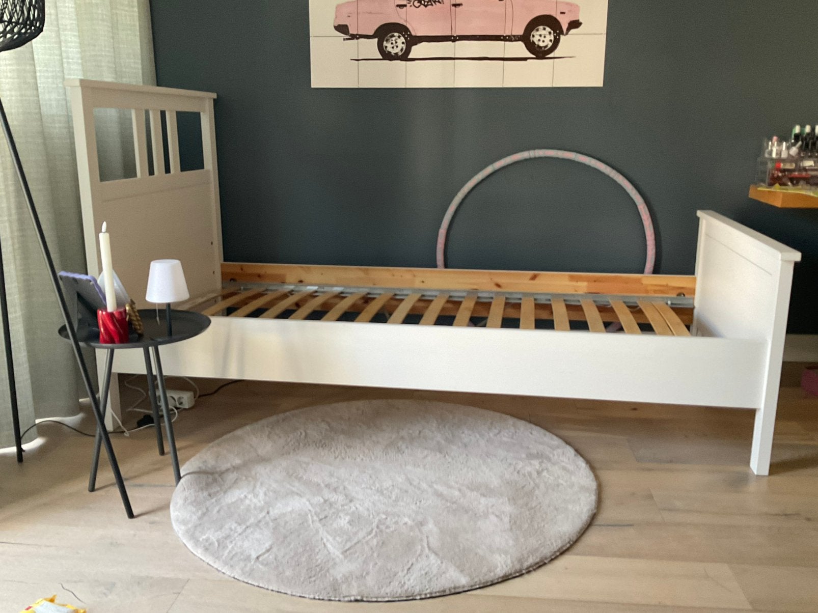 1 persoons bed, Ophalen, 85 tot 100 cm, Gebruikt, Lattenbodem