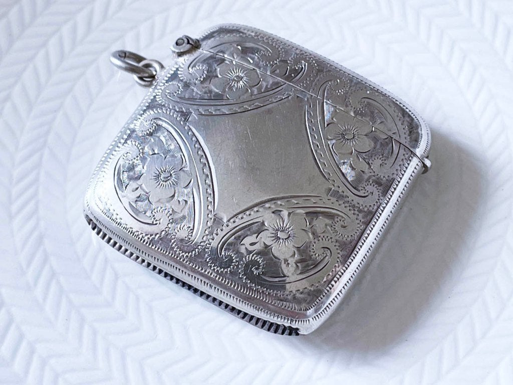 19e Eeuws Zilveren Vesta, Joseph Gloster, Birmingham , 1897, Ophalen of Verzenden, Zilver
