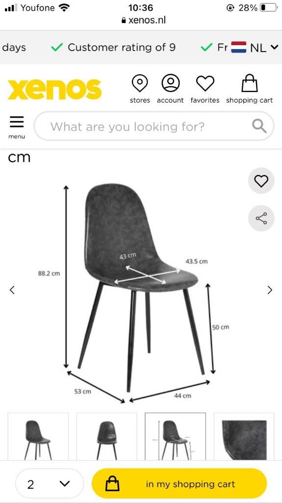 Dinning chairs, Ophalen of Verzenden, Zo goed als nieuw, Overige materialen, Vier