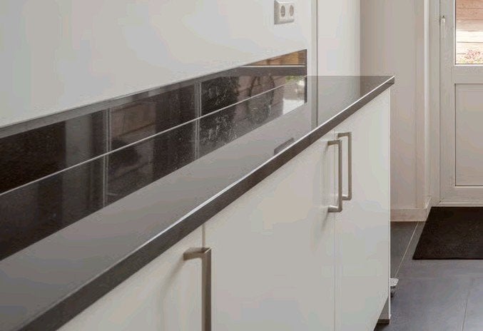 Schüller keukenonderkast met composiet blad - 187x34x91 cm, Ophalen, Gebruikt, Wit, 150 tot 200 cm