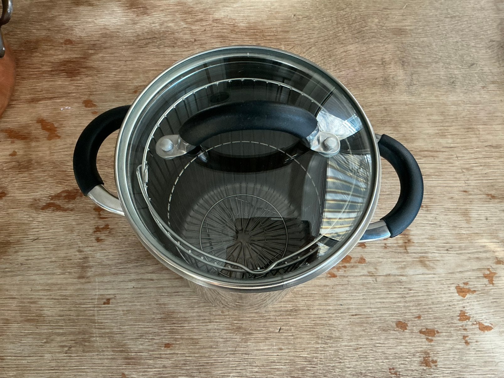 V&D asperges pan, Huis en Inrichting, Keuken | Potten en Pannen, Ophalen of Verzenden, Zo goed als nieuw, Rvs, Overige typen