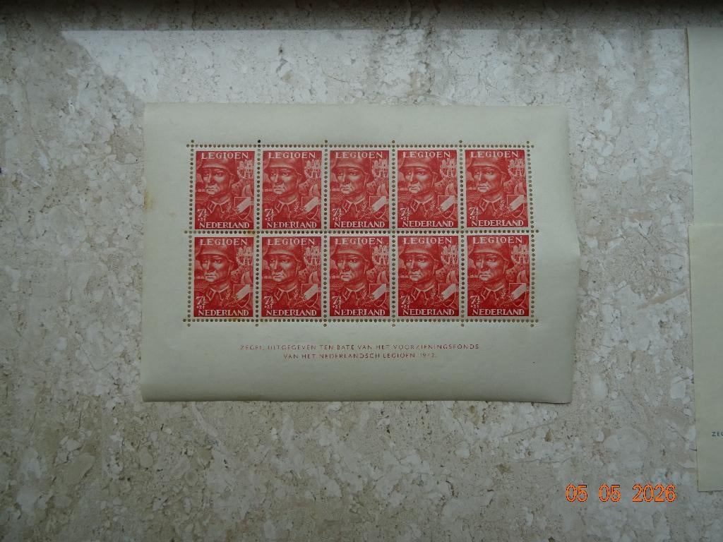 Legioenblok V402 postfris, Postzegels en Munten, Postzegels | Nederland, Verzenden, Na 1940, Postfris