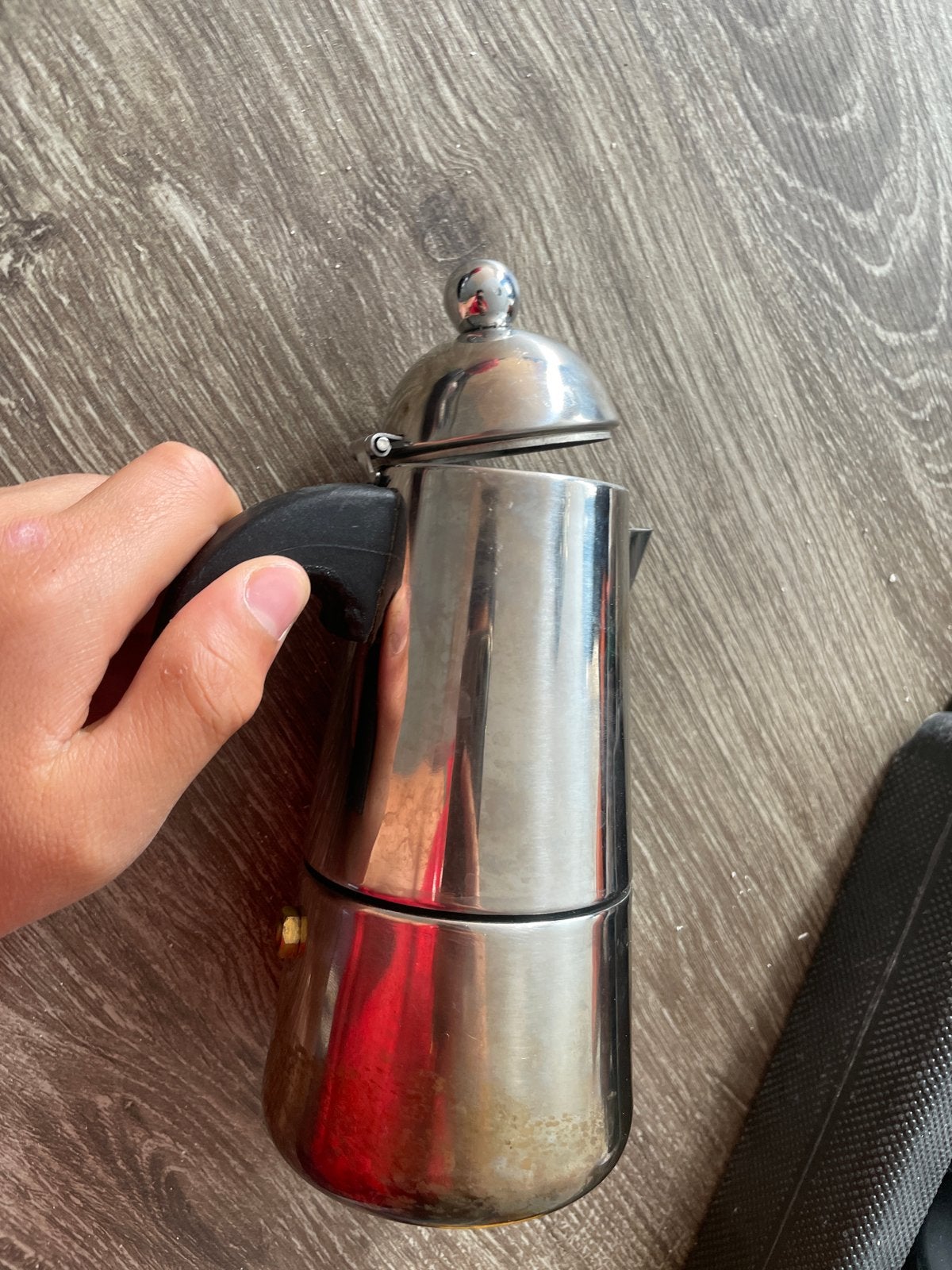 Moka Express Percolator - RVS Koffiepot, Gebruikt, Overige modellen, Gemalen koffie, Ophalen of Verzenden
