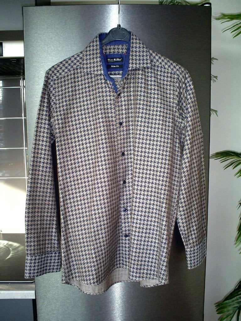 Heren overhemd van CARTER & DAVIS mt. M, Kleding | Heren, Bruin, Halswijdte 39/40 (M), Zo goed als nieuw, Carter & Davis