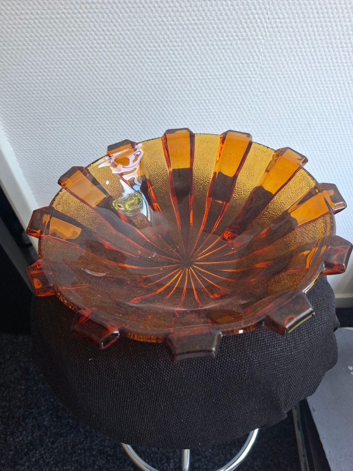 Vintage schaal, Ophalen of Verzenden, Rond, Glas