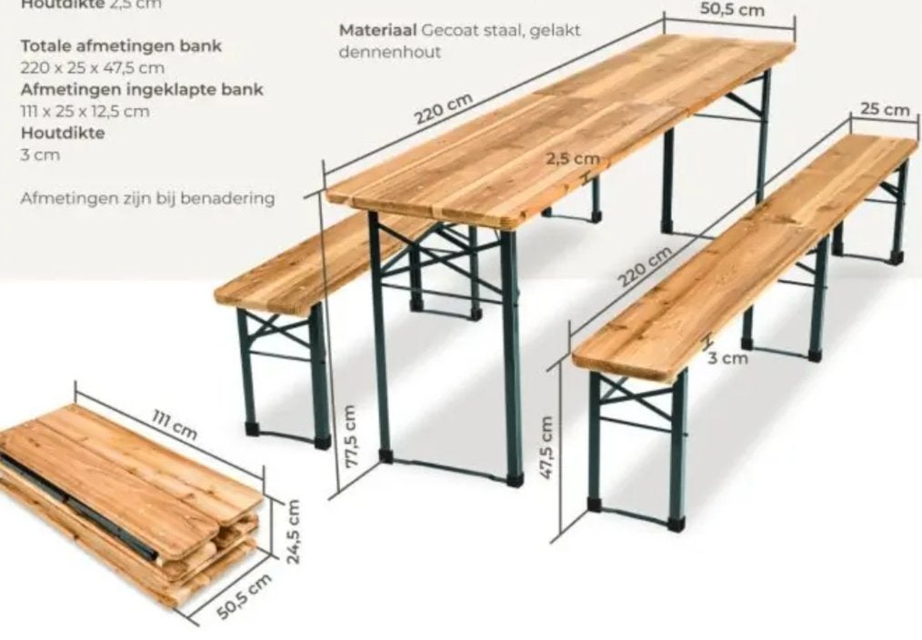 Biertafel groot en klein, Ophalen, Nieuw