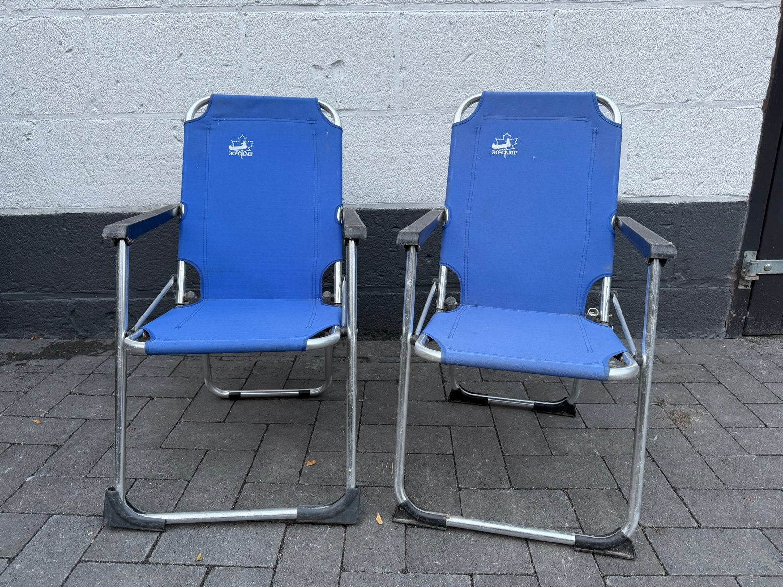 2x Opvouwbare kinder Campingstoelen - Blauw, Ophalen, Gebruikt, Campingstoel