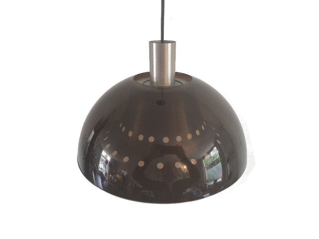 Gave vintage Dijkstra space age design hanglamp, Ophalen of Verzenden, Gebruikt, Metaal, E27 (groot)
