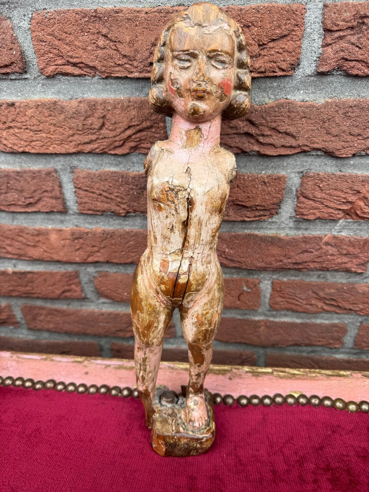 Zeer vroege Corpus Christus, Zuid-Duitsland/Oostenrijk, ca., Ophalen of Verzenden, Handgemaakt, 20 - 50 cm, Beeld