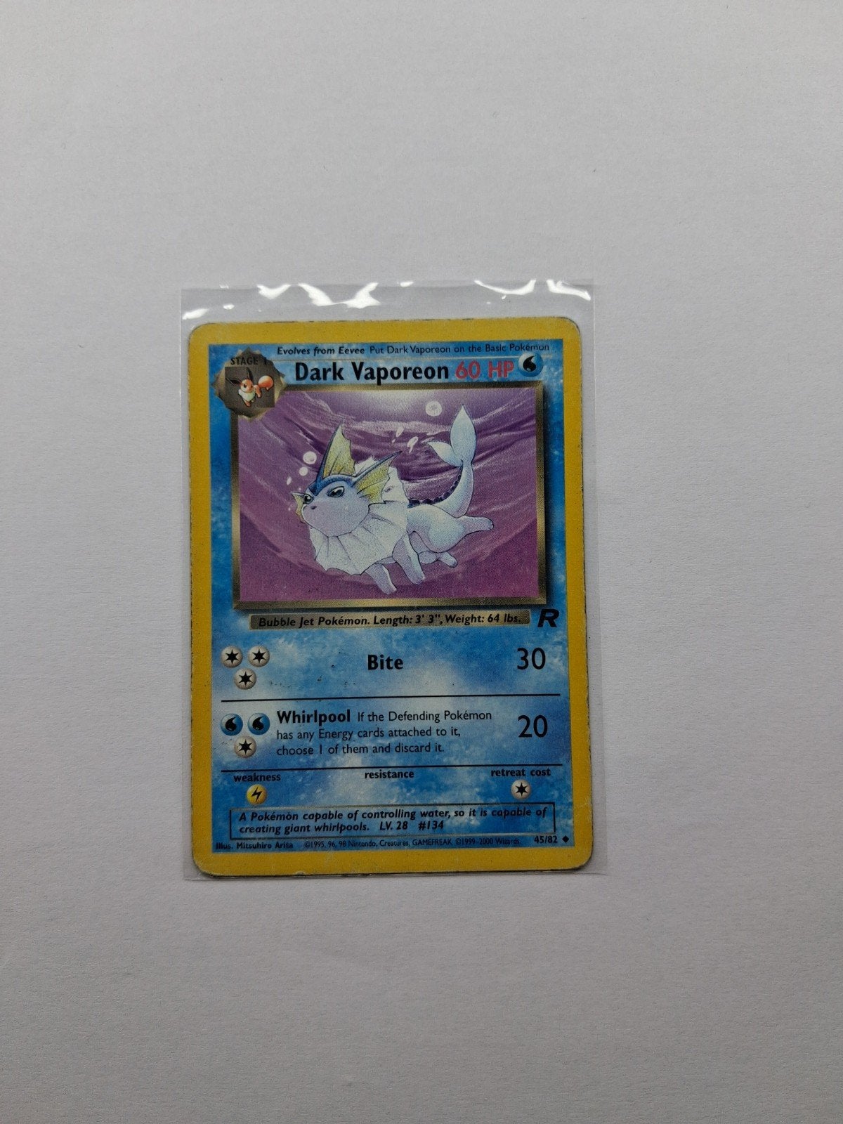 Dark vaporeon pokémon team rocket, Ophalen of Verzenden, Gebruikt