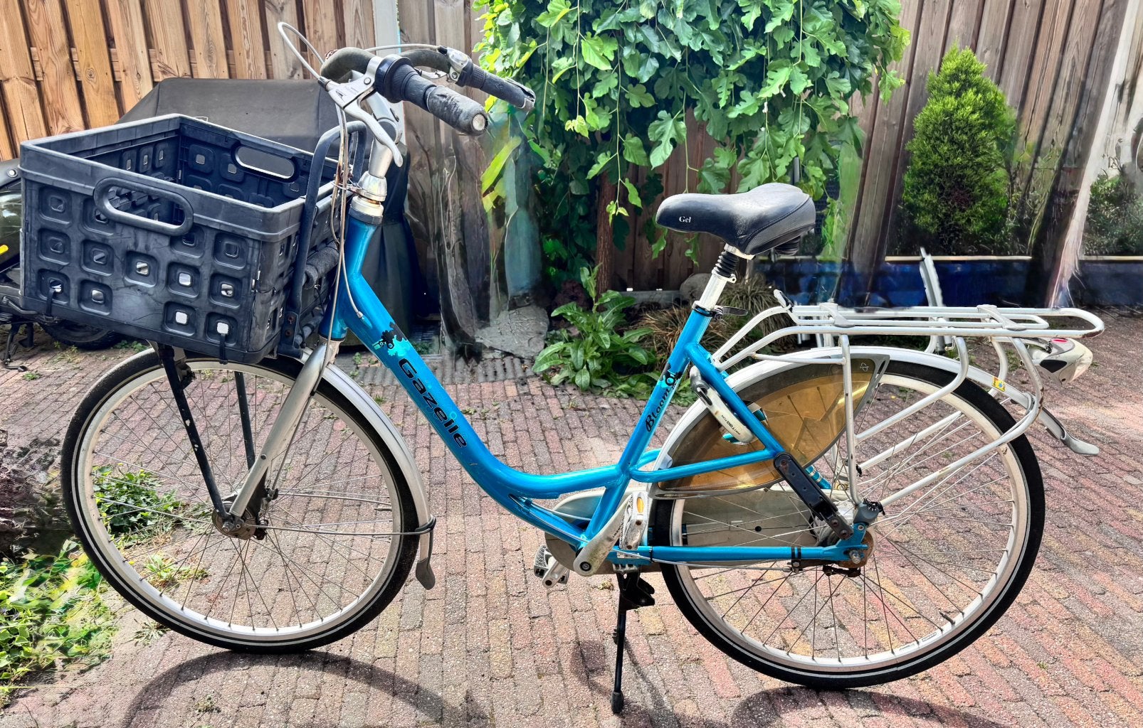 Damesfiets moederfiets opknapfiets Gazelle, Ophalen, Gebruikt, 56 cm of meer, Mandje