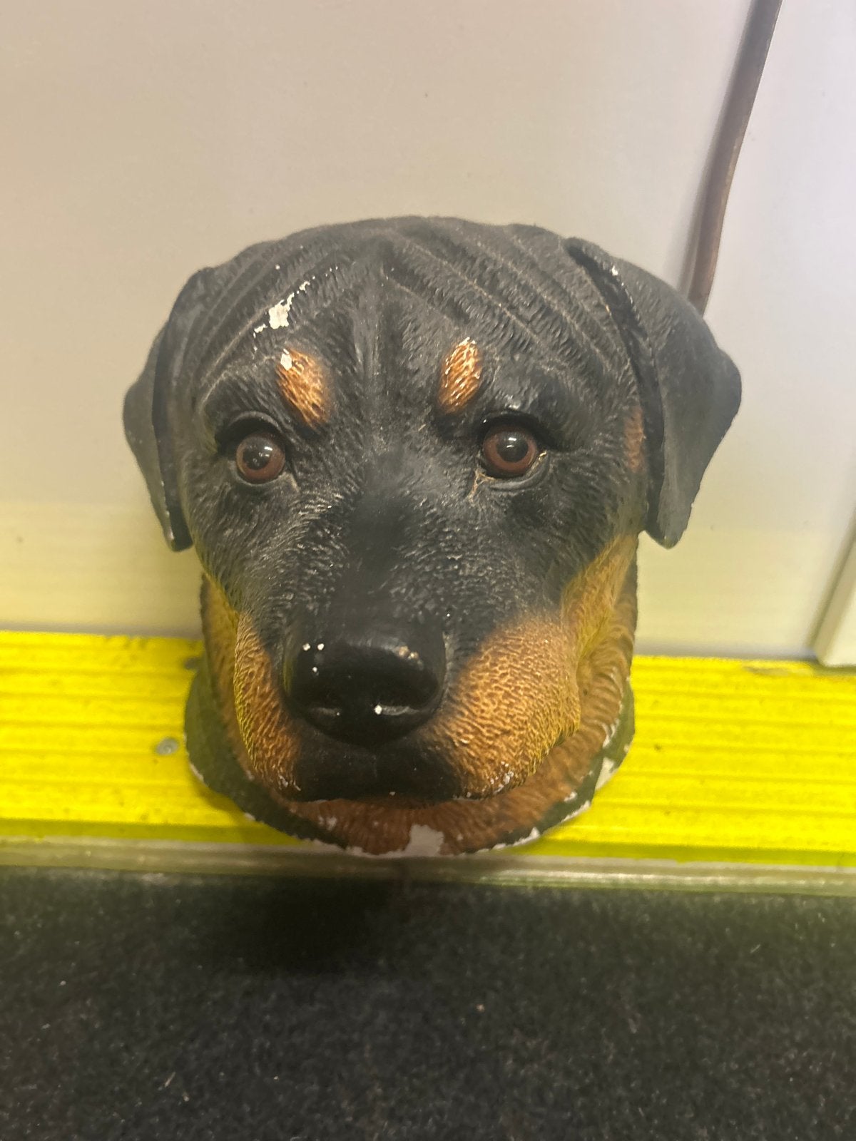 Rottweiler hondenbeeld, Vintage, Ophalen of Verzenden, Steen/keramiek, Gebruikt