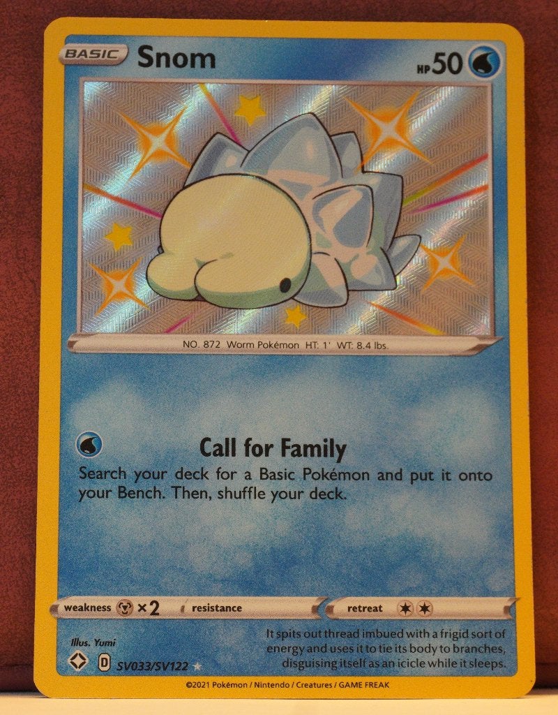 Snom Baby Shiny SV033/SV122 Shining Fates Pokémon Kaart, Ophalen of Verzenden, Nieuw, Losse kaart