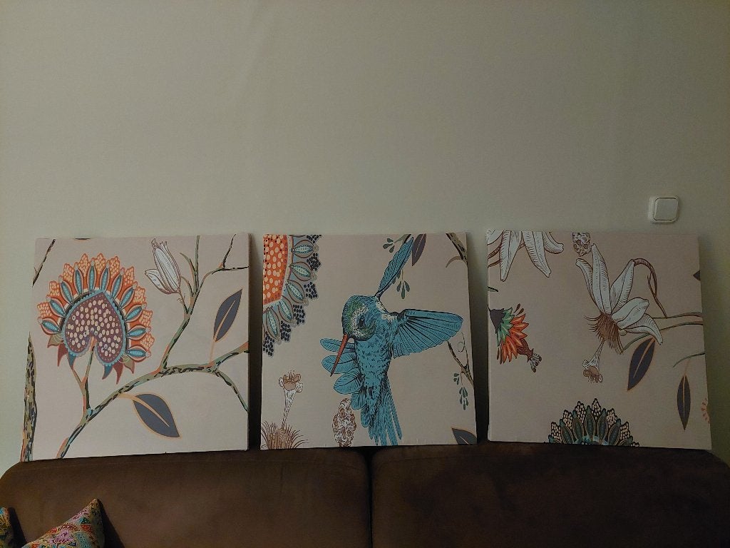 Wand decoratie kolibri, Ophalen, Zo goed als nieuw, Wandbord of Wandpaneel, 57 cm