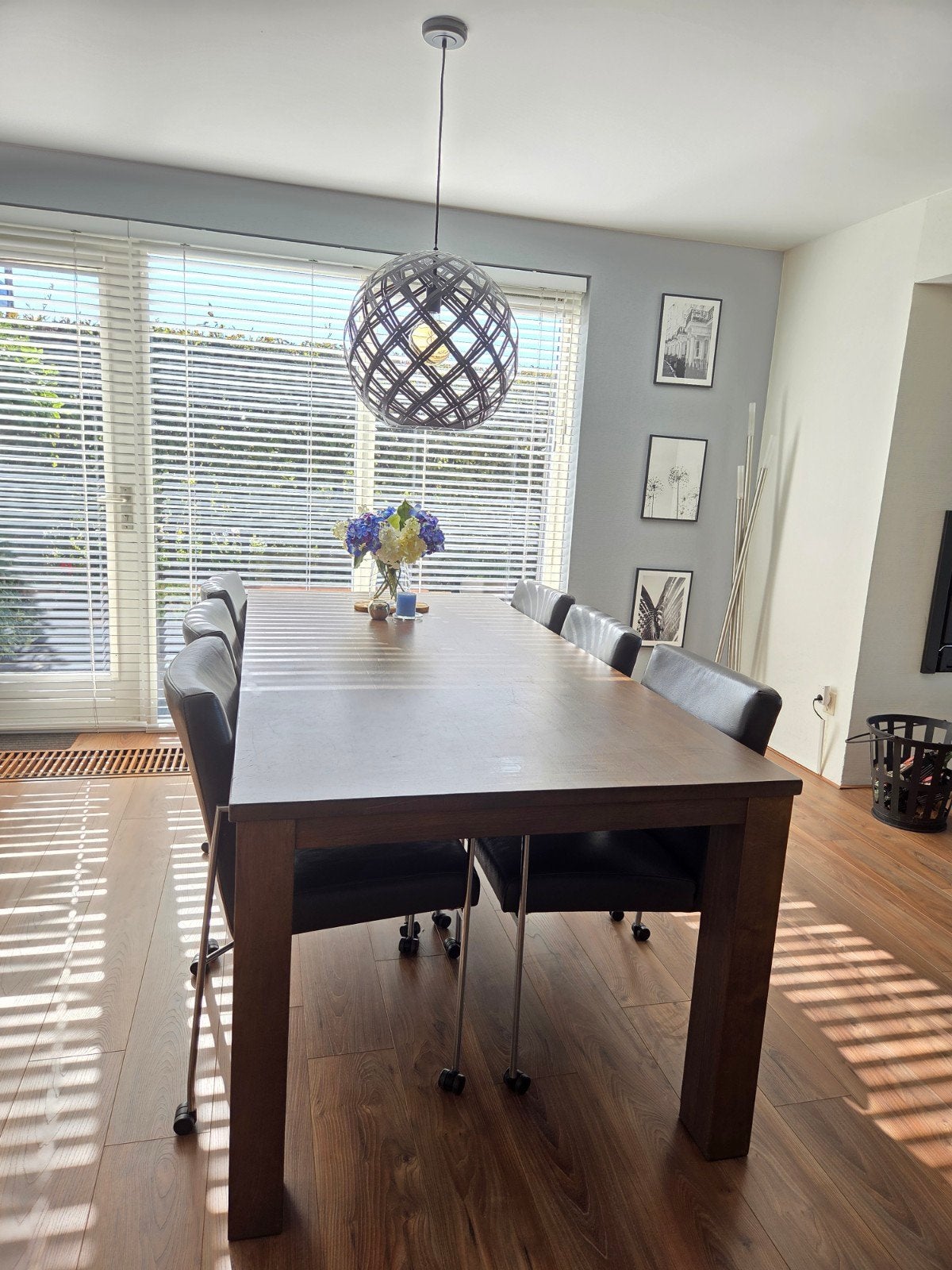 Eikenhouten eettafel B100L220xH77, Ophalen, 100 tot 150 cm, Eikenhout, 200 cm of meer