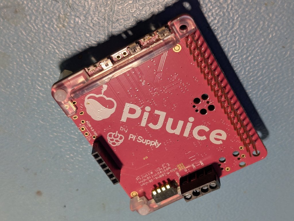 PiJuice HAT Raspberry Pi UPS incl. 1830mAh accu, Ophalen of Verzenden, Gebruikt