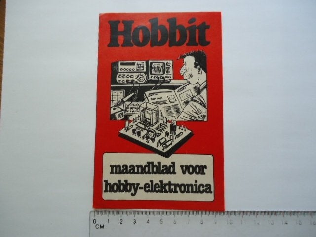 sticker oud Hobbit strip Elektro blad electronica retro, Verzenden, Zo goed als nieuw, Bedrijf of Vereniging