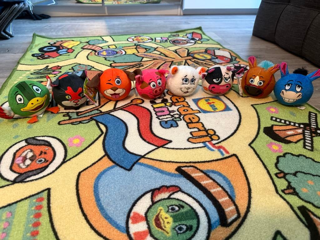Boerderij mini's tapijt en poppetjes Lidl, Ophalen of Verzenden, Gebruikt, Overige typen