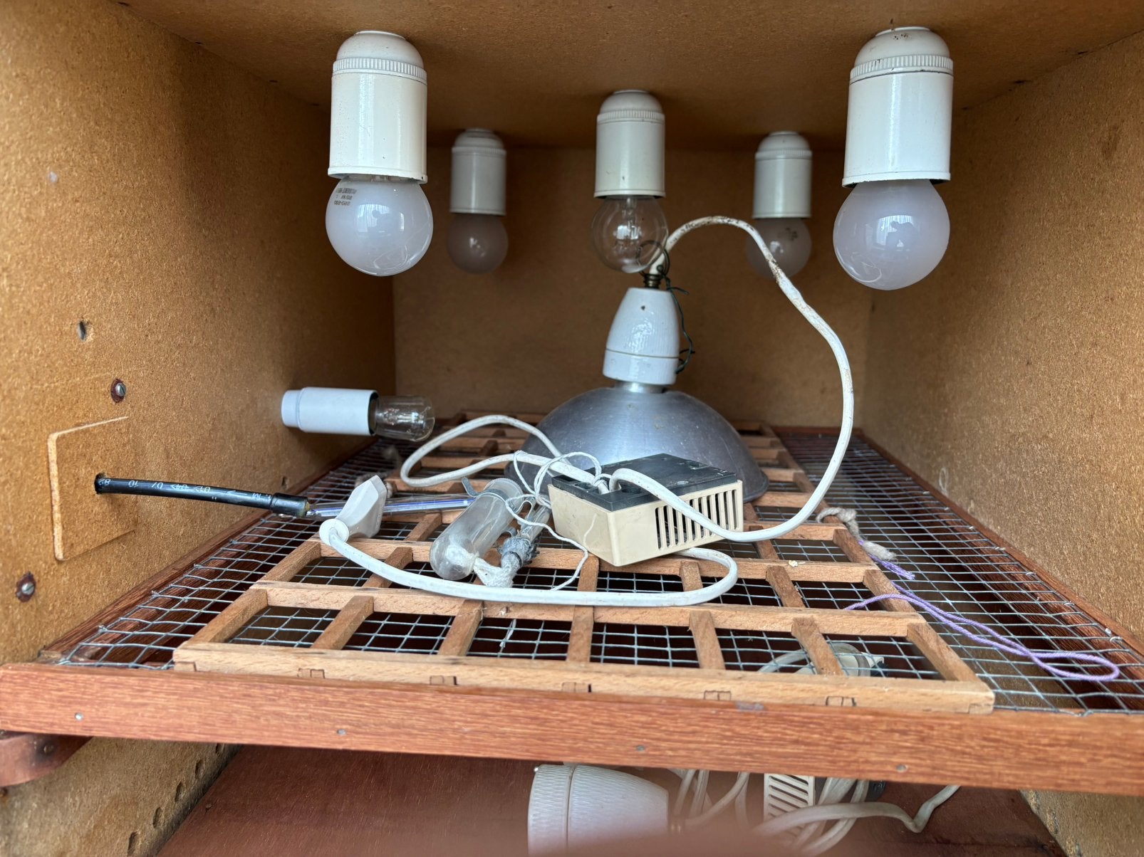 Foto 2 van Broedmachine voor 45 eieren met 2 warmte lampen