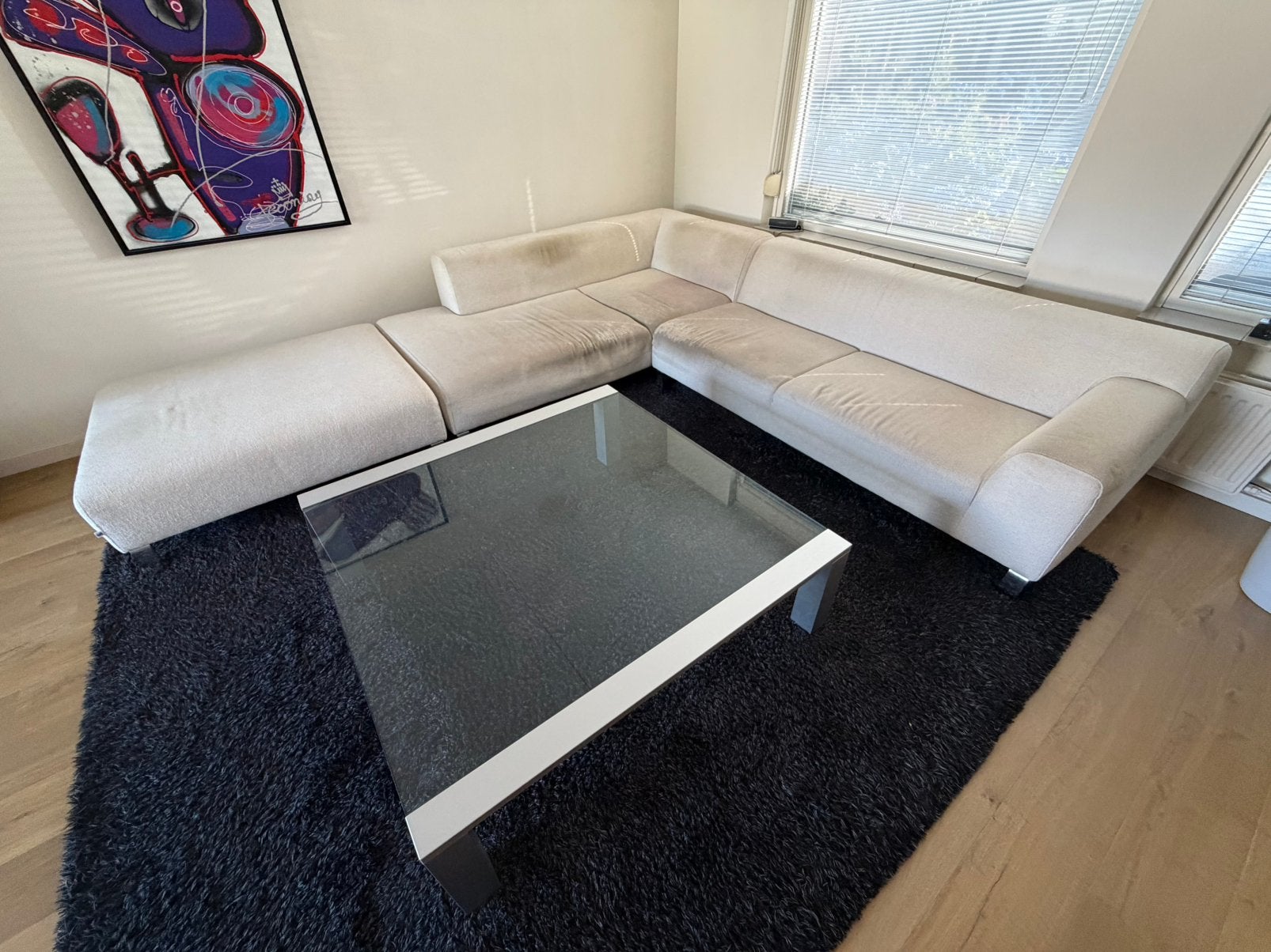 Moderne hoekbank van Sur &Plus - Made in Belgium, Ophalen, Gebruikt, Hoekbank, 300 cm of meer