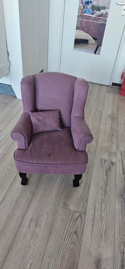 Kinderfauteuil paars/roze - Goede staat, Ophalen, Minder dan 50 cm, Gebruikt, Barok