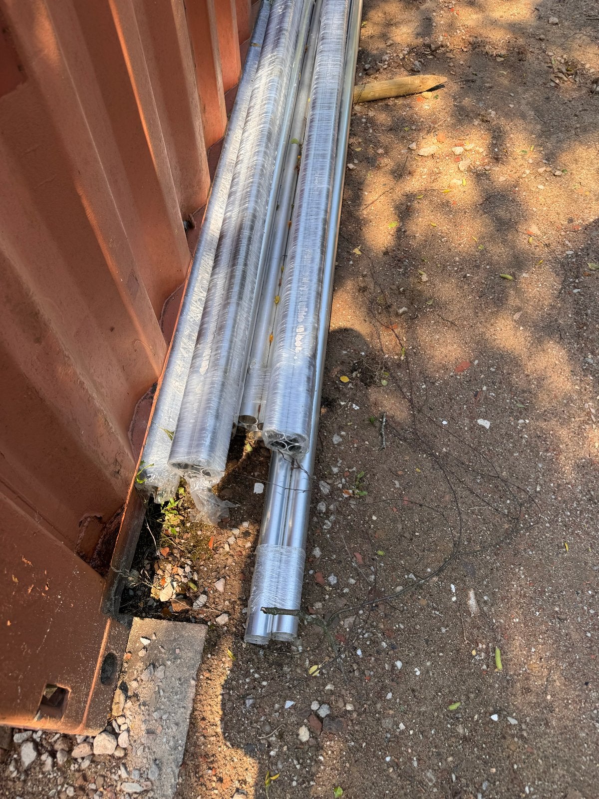 26x aluminium buis Ø48 mm, 6 meter lengte, Ophalen, Overige materialen, Gebruikt, 6 meter of meer