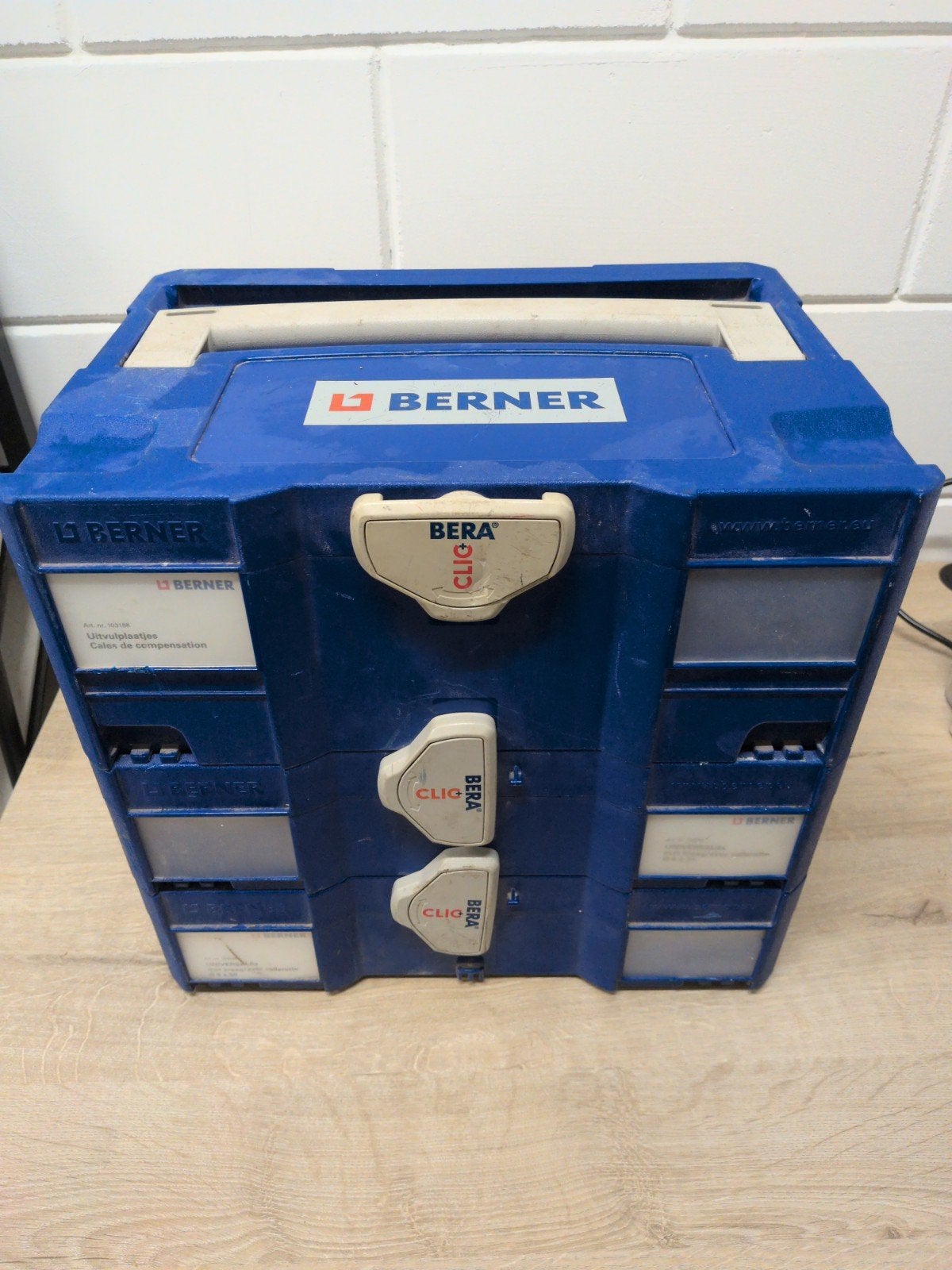 3x Berner systainer 1, 1 en 2 gevuld