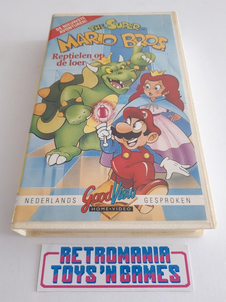 vhs nintendo - super mario bros, Cd's en Dvd's, VHS | Kinderen en Jeugd, Gebruikt, Overige typen, Alle leeftijden, Verzenden