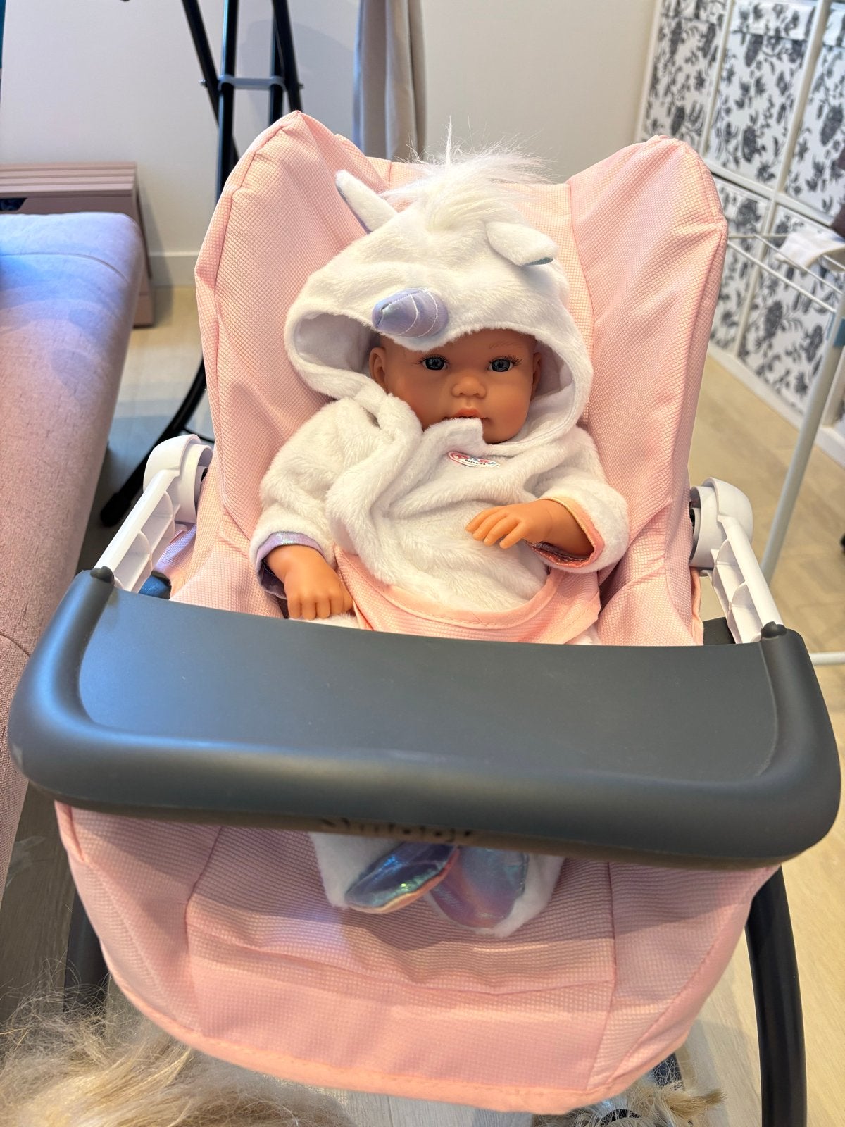 Poppen set: Baby Born, pop en kappop met stoel, Ophalen of Verzenden, Gebruikt, Babypop