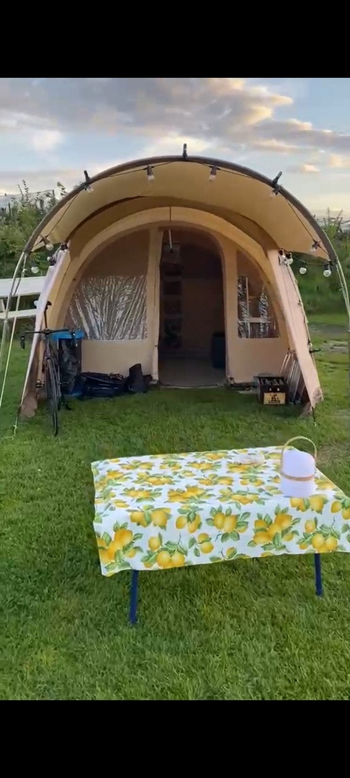 Bardani marza 310 tunneltent + Luifel voor 4 personen, Ophalen, Gebruikt, Tot en met 4