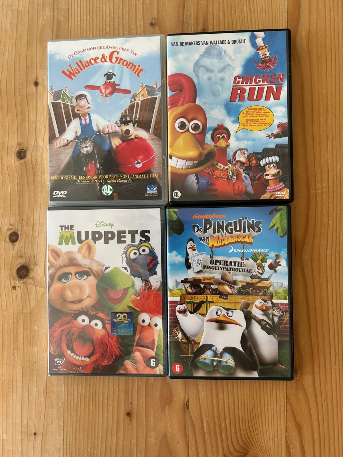 4 DVD’S VOOR KINDEREN, Alle leeftijden, Ophalen of Verzenden, Zo goed als nieuw, Dieren