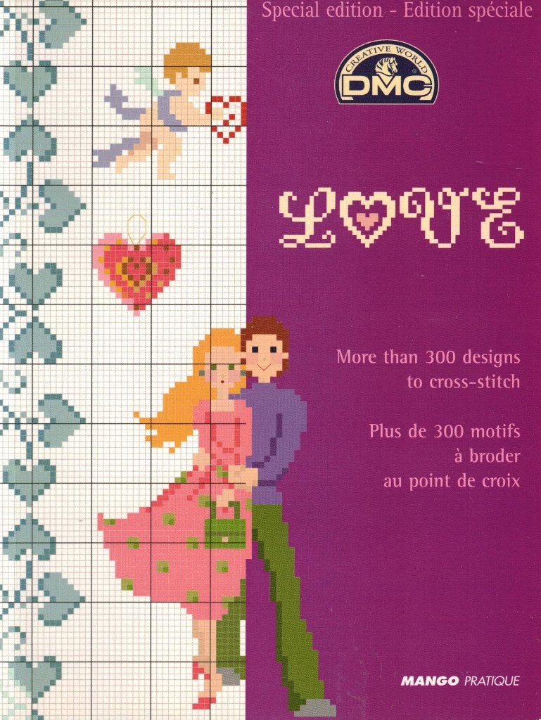 Love. More than 300 designs to cross-stitch - M. Bonin e.a., Ophalen of Verzenden, Zo goed als nieuw, Borduren en Naaien, M. Bonin e.a.