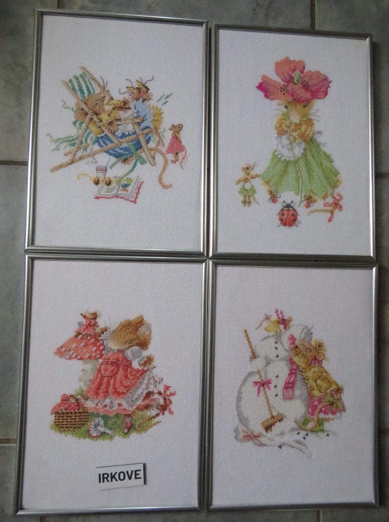 VERA DE MUIS * GEBORDUURD * 4 Stuks ! * Bieden, 30 cm, Verzenden, 32 cm, Textiel