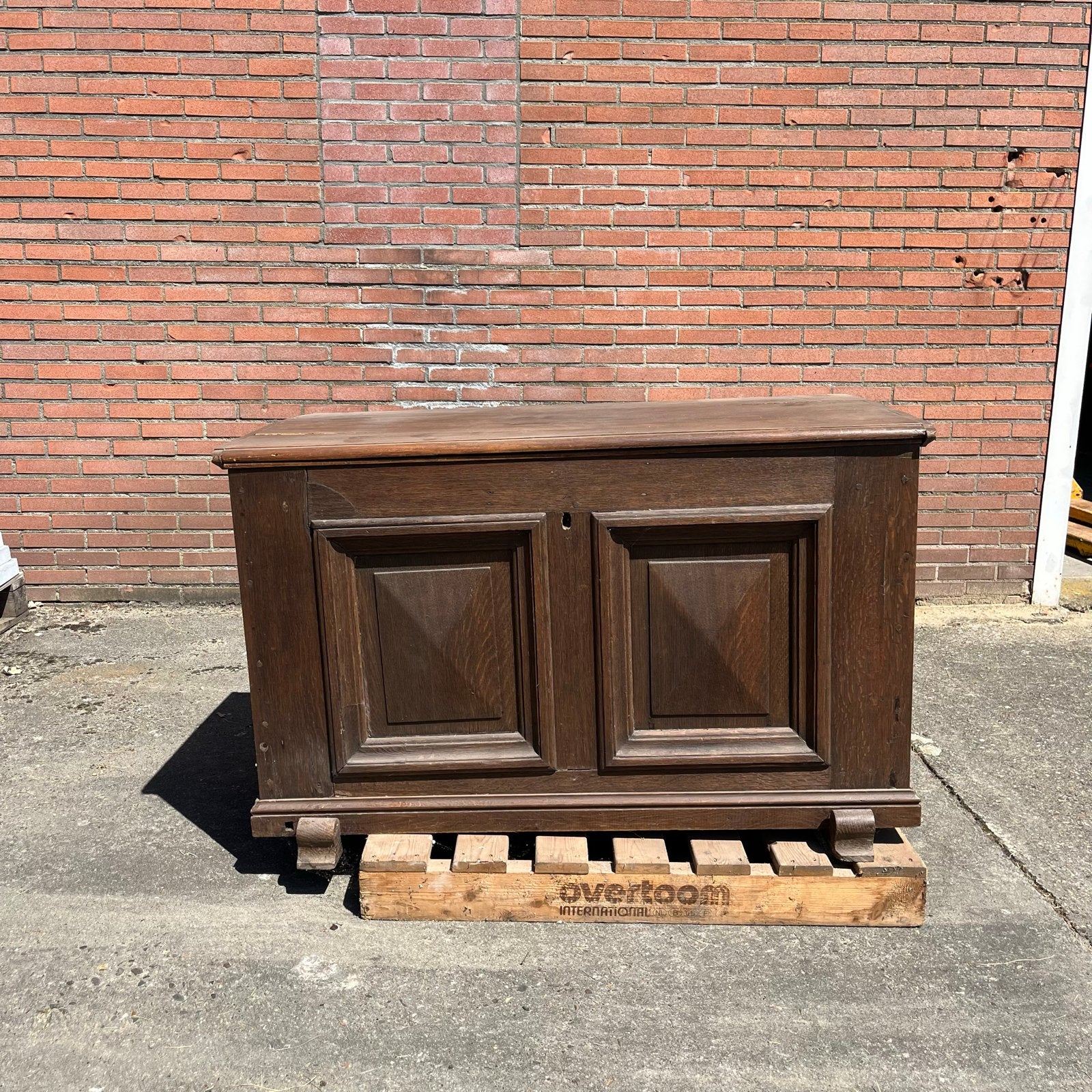 Antieke Eiken Kistbank / Opbergkist, Ophalen of Verzenden