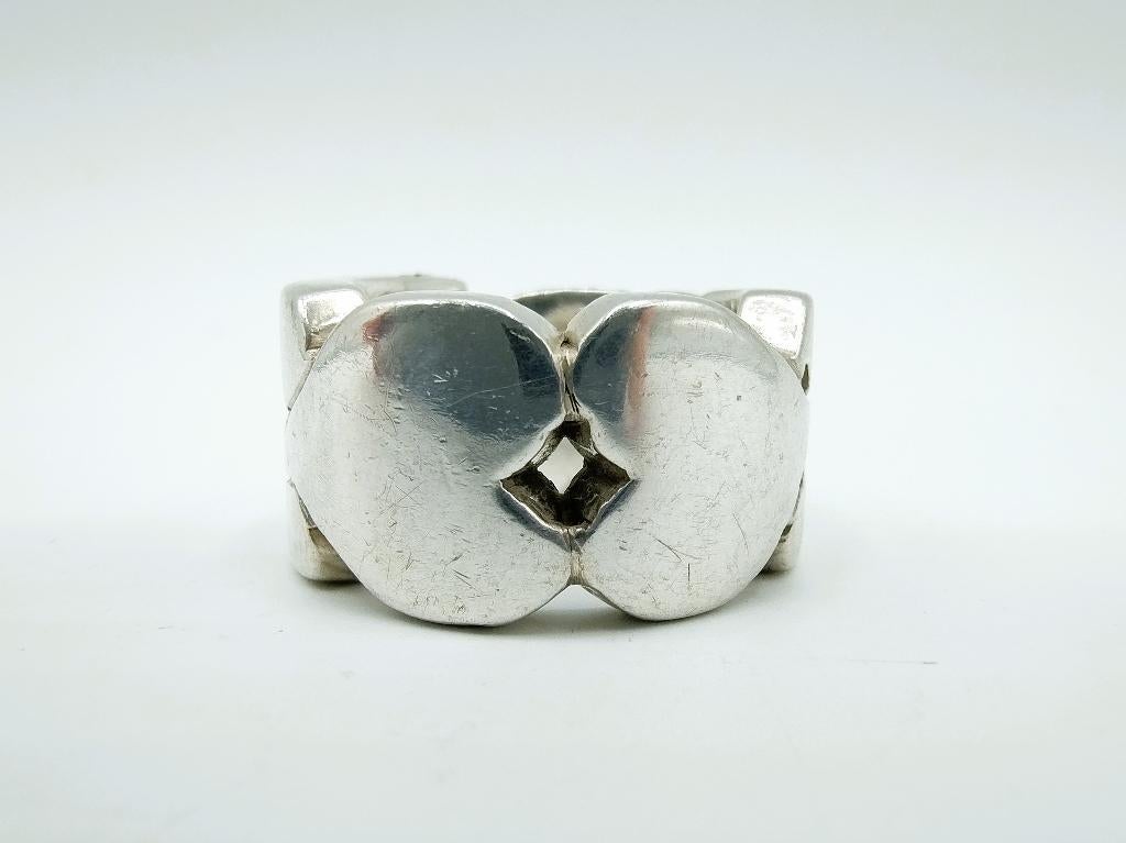 Zware en robuuste zilveren OTAZU ring, 19 mm, Gebruikt, Info@zilverwebsite.nl, Verzenden, 19 tot 20