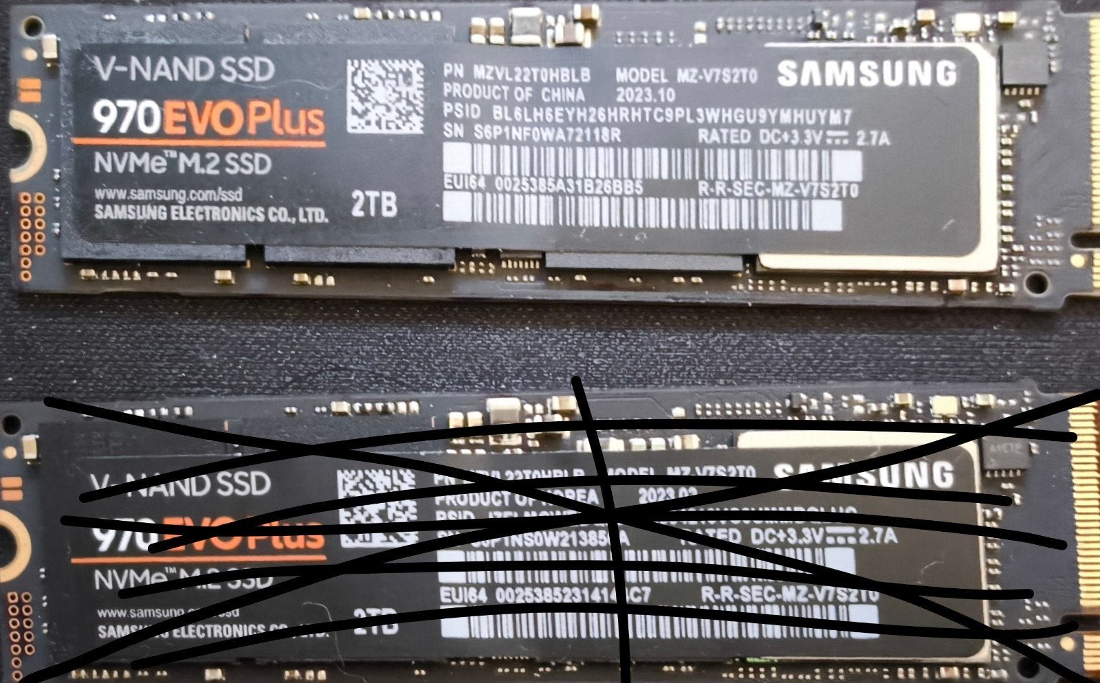 1x Samsung 970 EVO Plus NVMe M.2 SSD 2TB - Zo goed als nieuw, Computers en Software, Intern, SSD, Ophalen of Verzenden, Zo goed als nieuw