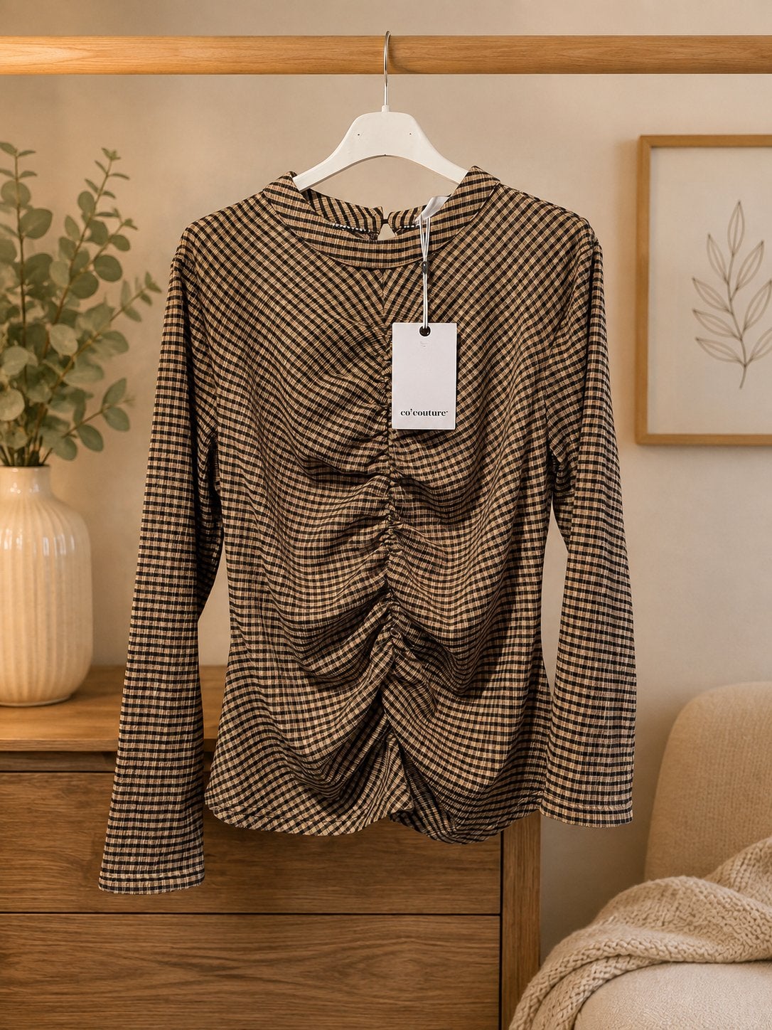 Nieuwe NovaCC Blouse - Maat XL Co’Couture, Ophalen of Verzenden, Nieuw, Maat 46/48 (XL) of groter, Bruin