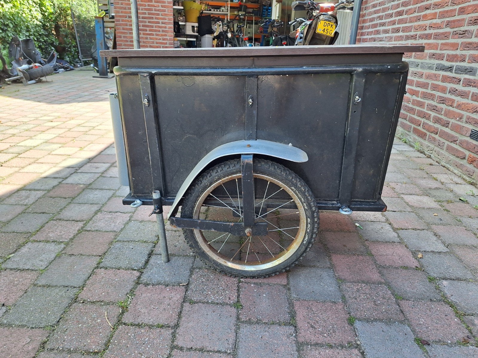 Stevige viskar voor achter de fiets of brommer, Ophalen of Verzenden, Gebruikt