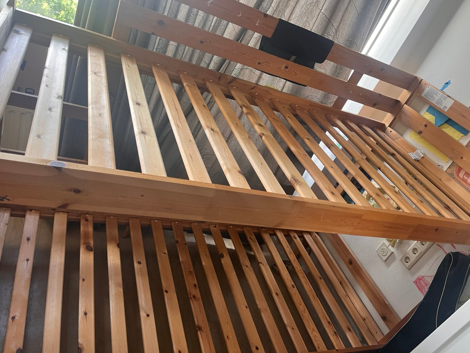 Stapenbed, Ophalen, Zo goed als nieuw, Eenpersoons, 90 cm